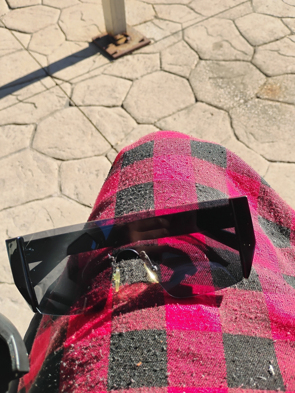 TF"SPOOKED Ed*Oversized Black Shield Sunglasses Unisex $750 Retail!!